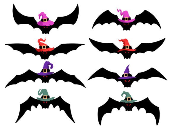 Halloween Witch Hat Bat Illustration