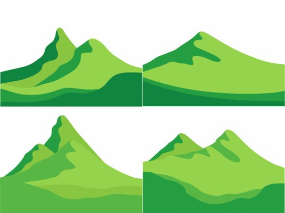 Mountain Valley Landscape Illustration