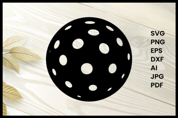 Pickleball Ball Illustration Silhouette