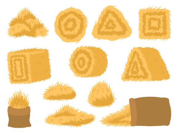 Straw Animal Feed Illustration