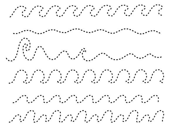 Tracing Line Preschool Illustration