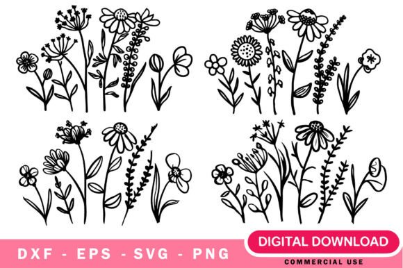 Wildflower Divider SVG Bundle